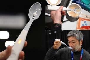 Kirin's electric salt spoon at a tech convention