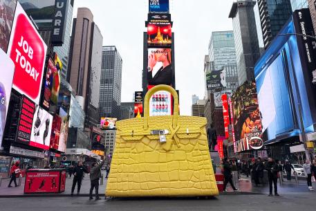 "Big Birk" in Times Square