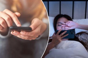 Honey Cocaine, a woman lying in bed, with a hand holding a phone