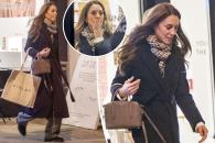 Kate Middleton goes shopping for glasses in a favorite scarf she’s owned since her royal wedding