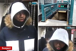 photo of suspect and train station where attack occurred
