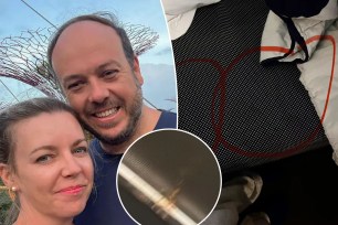 Woman who sat in vomit on flight