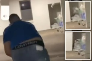 Police officer searching for a man accused of attacking a homeless woman in Adelaide's CBD