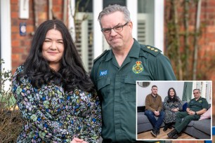 A UK woman has reunited with the emergency responder who collapsed from a heart attack in her living room — while treating her for cardiac arrest.
